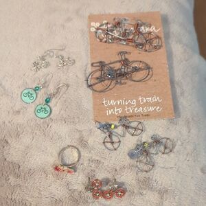 Handmade Bicycle Jewelry Set